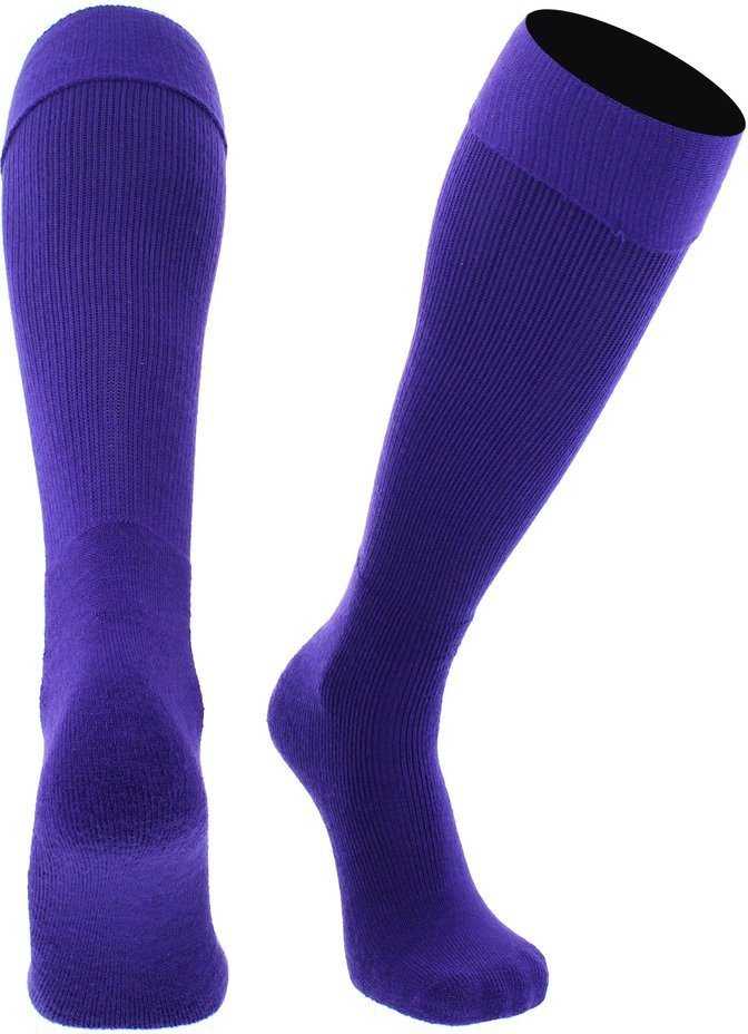 TCK OS Series Solid Soccer / Rugby Tube Socks - Purple - HIT a Double