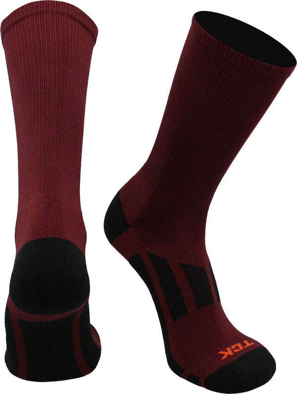 TCK Performance 2.0 Crew Socks - Maroon - HIT a Double