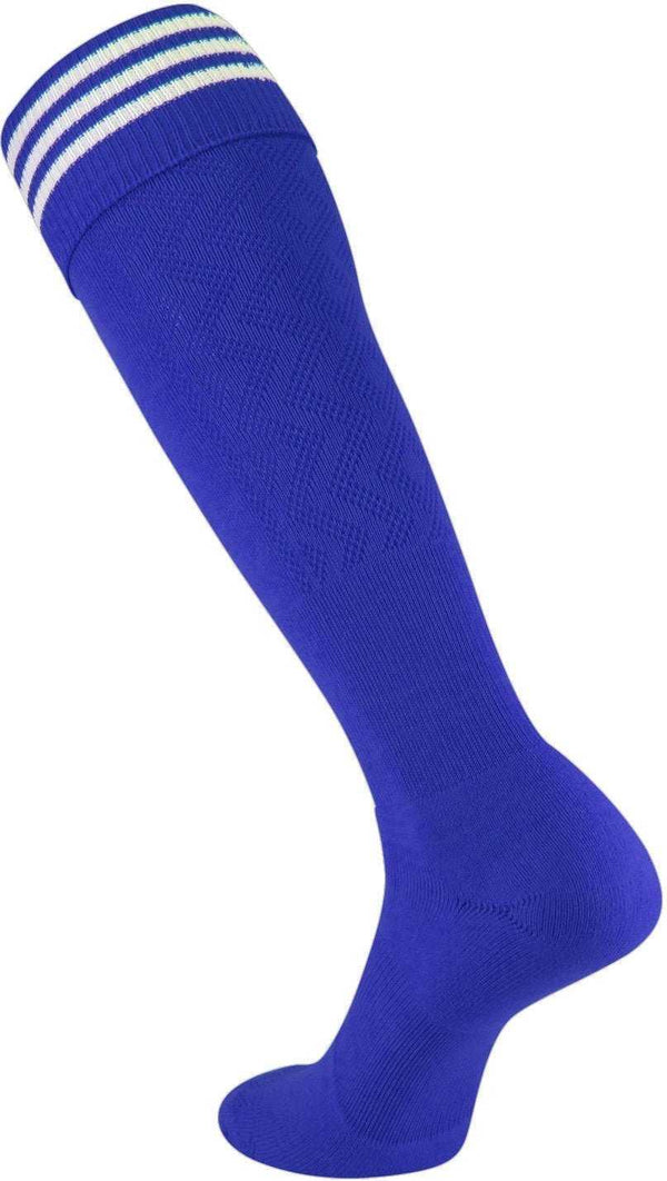 TCK Premier 3-Stripe Soccer Socks - Royal White - HIT a Double