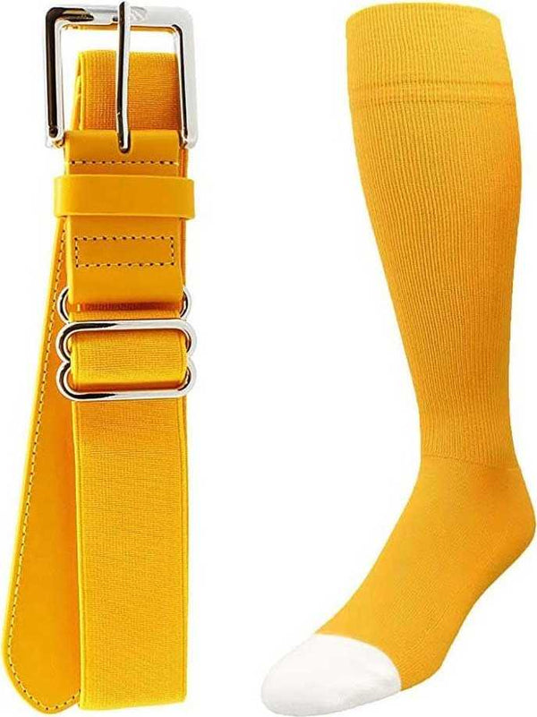 TCK Pro Line Belt Knee High Sock Combo - Gold - HIT a Double