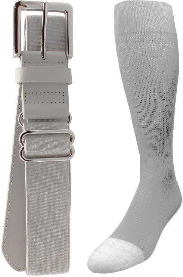 TCK Pro Line Belt Knee High Sock Combo - Gray - HIT a Double