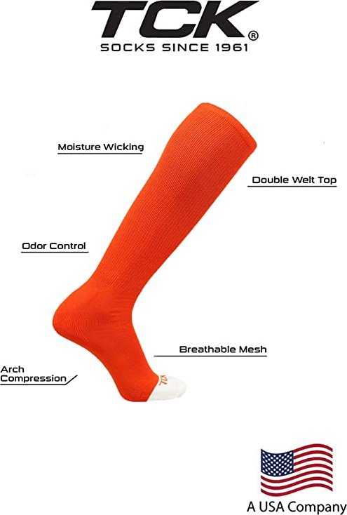 TCK Pro Line Belt Knee High Sock Combo - Orange - HIT a Double