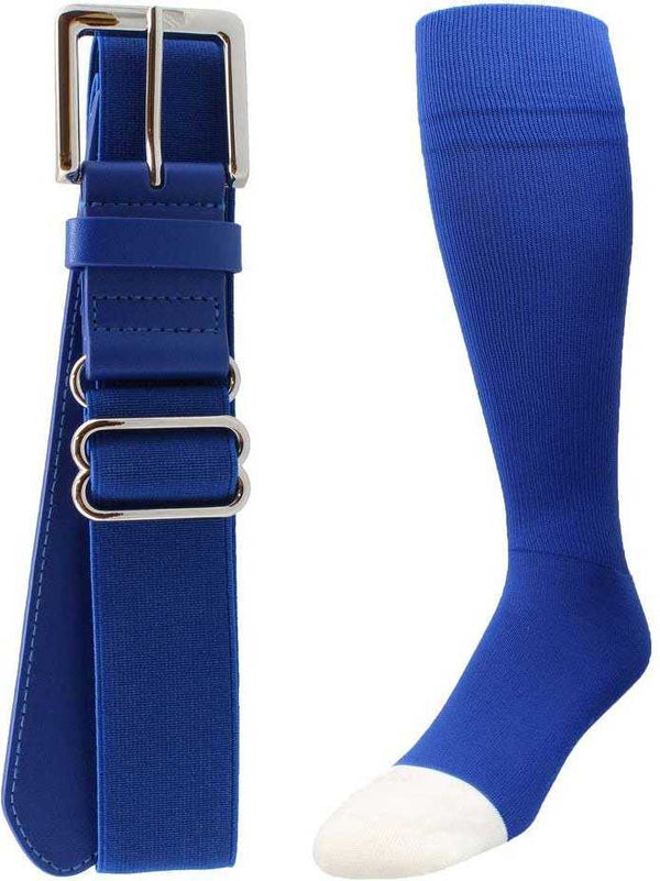 TCK Pro Line Belt Knee High Sock Combo - Royal - HIT a Double