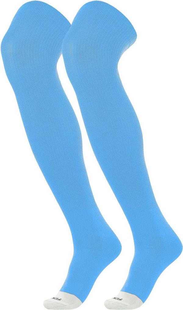 TCK Prosport Over the Knee Baseball Socks - Columbia Blue - HIT a Double