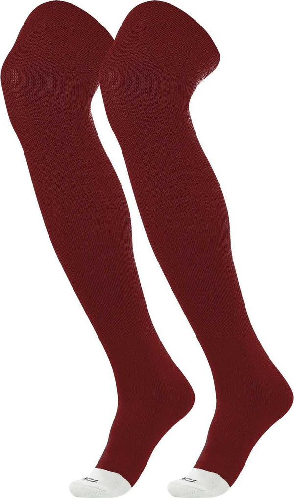 TCK Prosport Over the Knee Baseball Socks - Maroon - HIT a Double