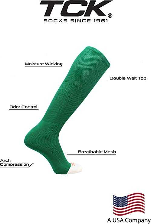 TCK Prosport Performance Knee High Tube Socks - Kelly - HIT a Double