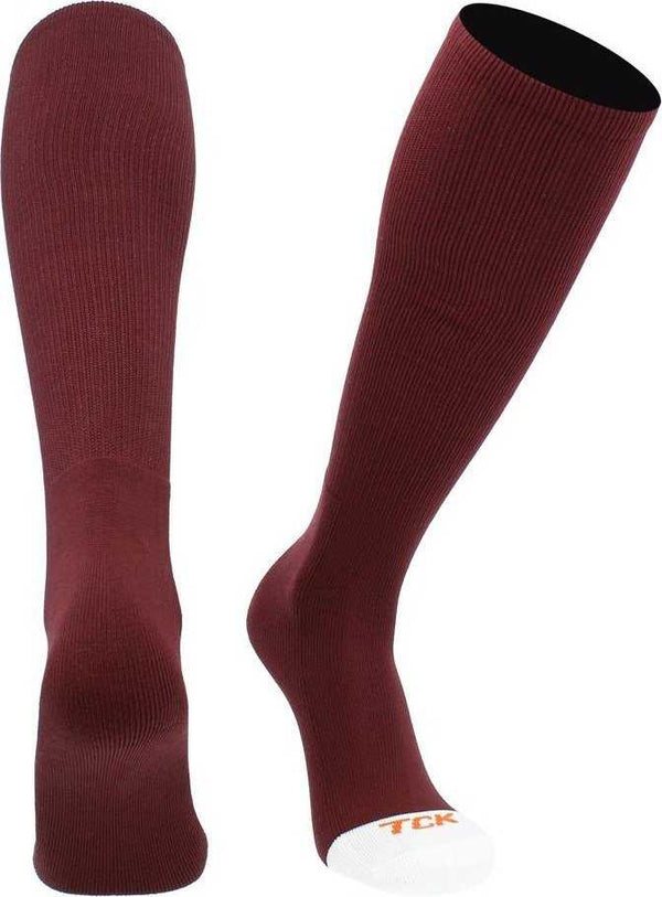 TCK Prosport Performance Knee High Tube Socks - Maroon - HIT a Double