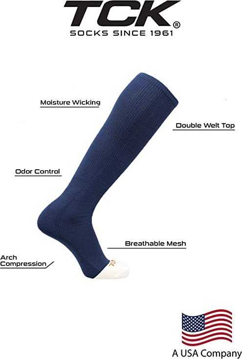 TCK Prosport Performance Knee High Tube Socks - Navy - HIT a Double