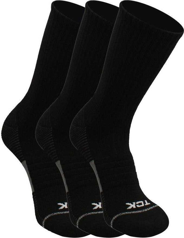 TCK Repreve Crew Socks (3 pack) - Black - HIT a Double