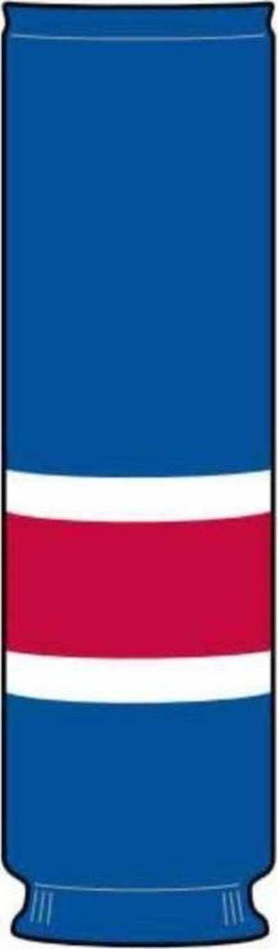 TCK Rib Knit Hockey Sock - NWY Royal White Scarlet 1 - HIT a Double