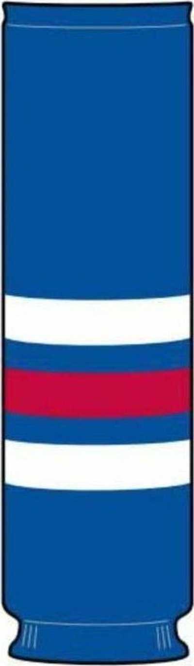 TCK Rib Knit Hockey Sock - NWY Royal White Scarlet 2 - HIT a Double