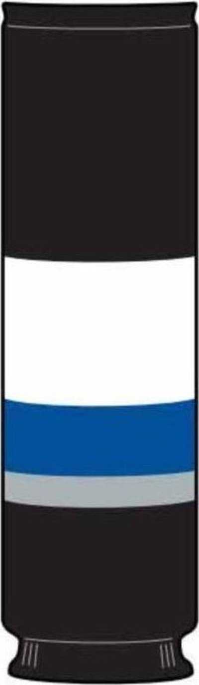 TCK Rib Knit Hockey Sock - TAM Black White Royal Grey - HIT a Double