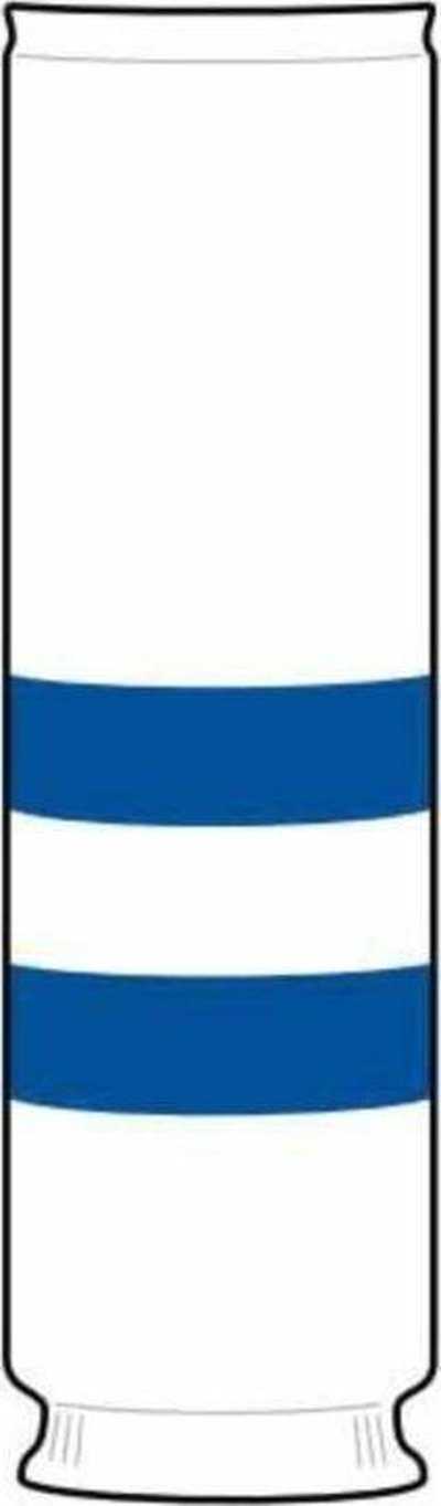 TCK Rib Knit Hockey Sock - TOR White Royal 1 - HIT a Double