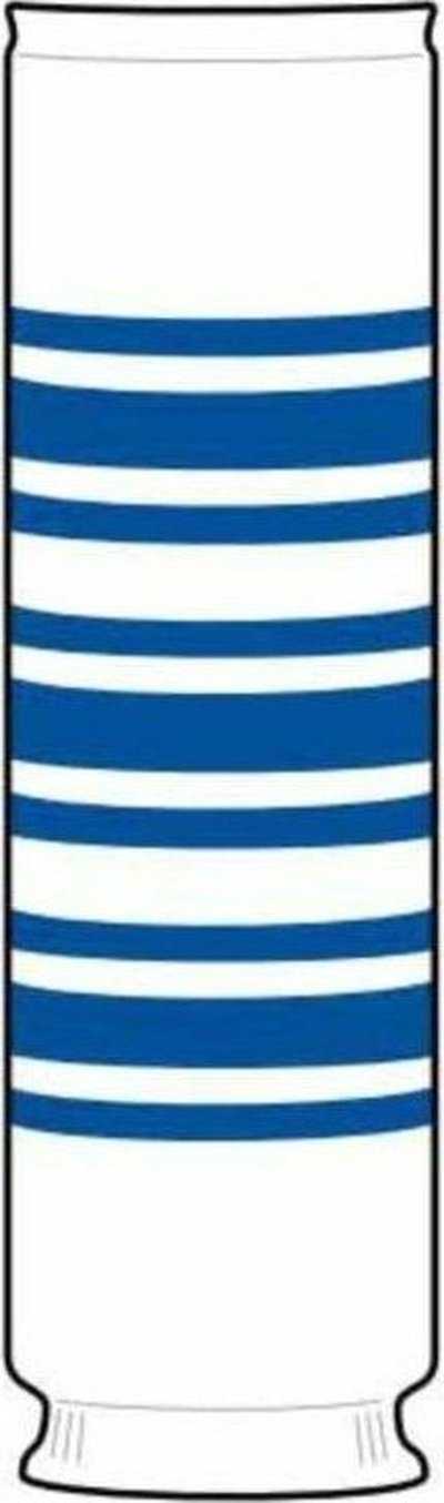 TCK Rib Knit Hockey Sock - TOR White Royal 2 - HIT a Double