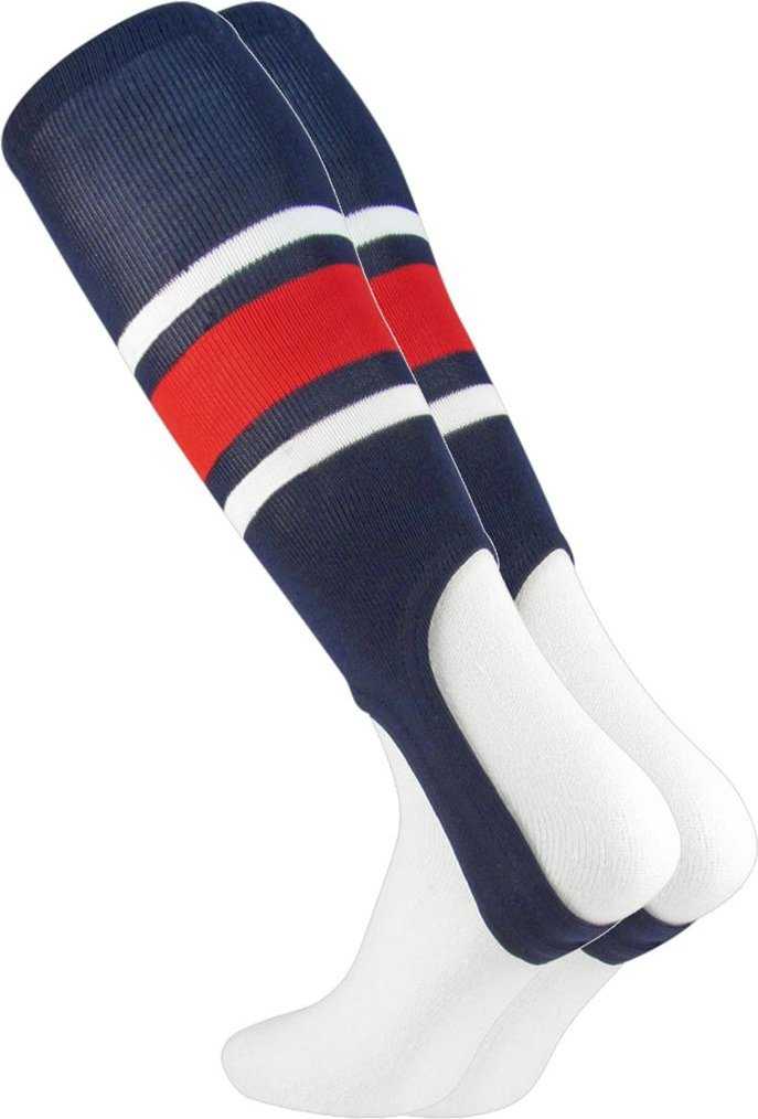 TCK Stirrups with Stripes - Navy White Scarlet - HIT a Double