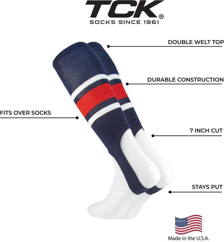 TCK Stirrups with Stripes - Navy White Scarlet - HIT a Double