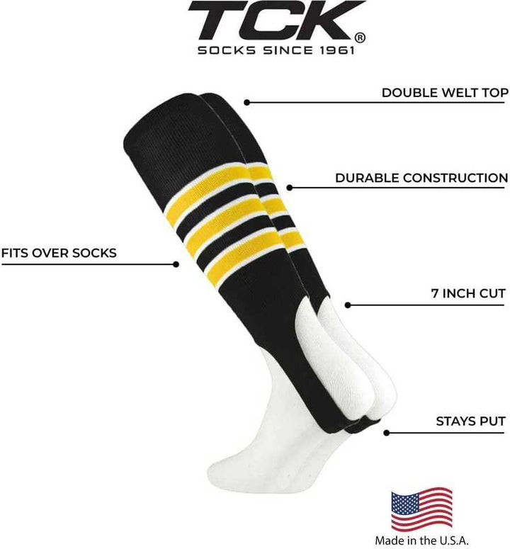 TCK Stirrups with Stripes -Scarlet White Black - HIT a Double