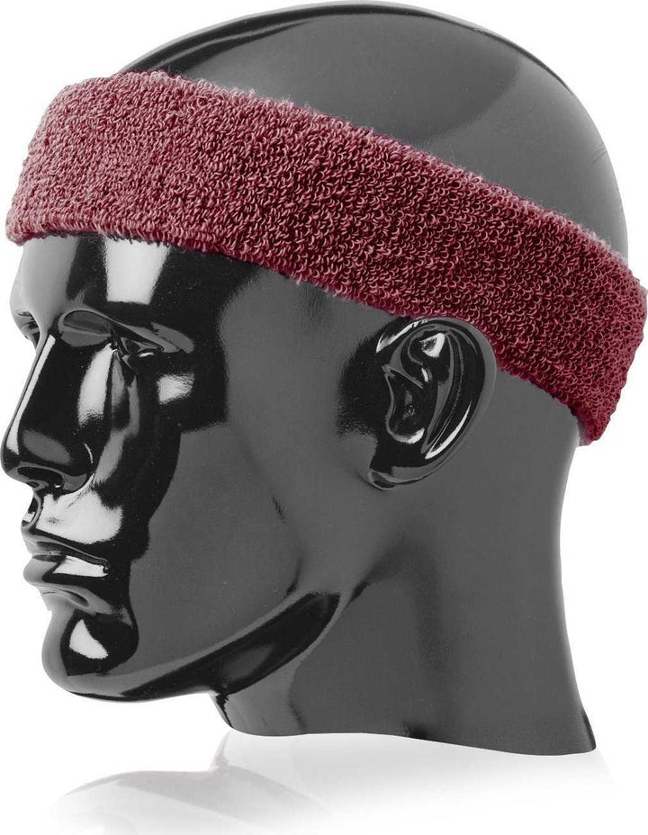 TCK Terry Headband 2" Wide Wide - Maroon - HIT a Double