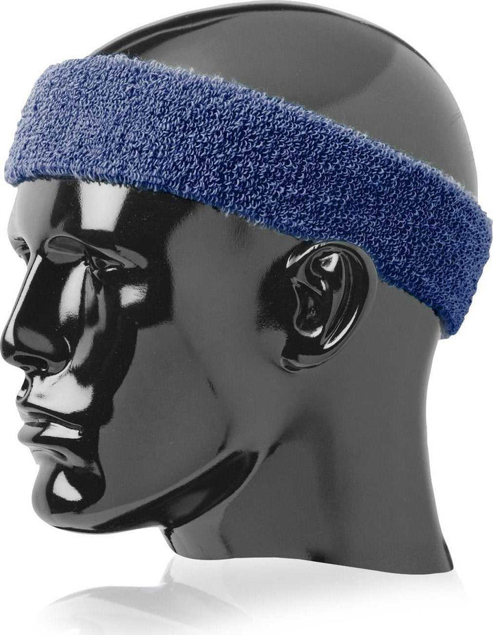 TCK Terry Headband 2" Wide Wide - Navy - HIT a Double