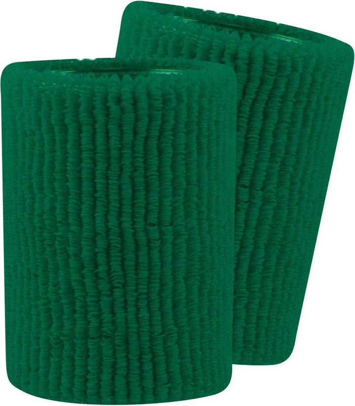 TCK Terry Wristbands 5" Wide - Dark Green - HIT a Double
