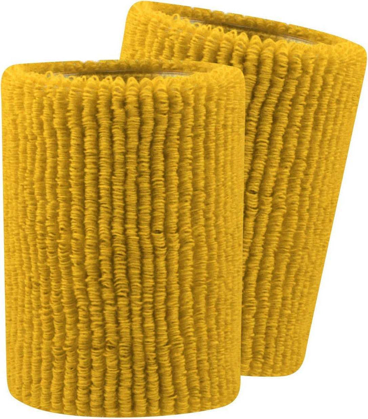 TCK Terry Wristbands 5" Wide - Gold - HIT a Double