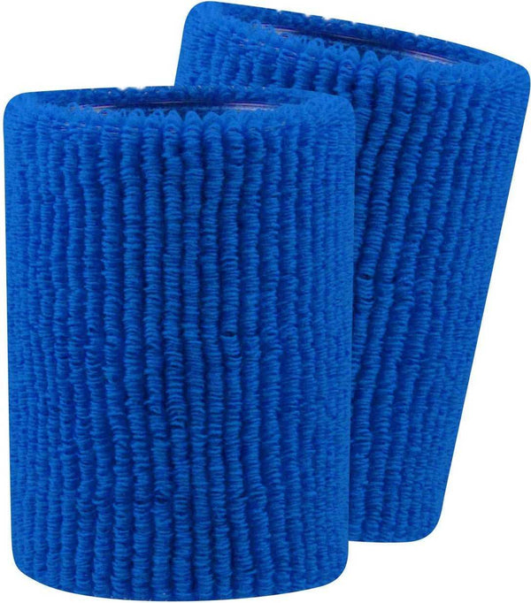 TCK Terry Wristbands 5" Wide - Royal - HIT a Double
