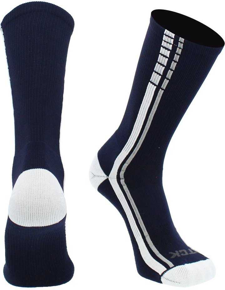 TCK Turbo Crew Socks - Navy White Gray - HIT a Double