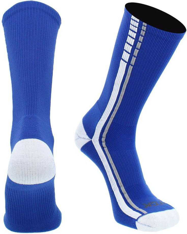TCK Turbo Crew Socks - Royal White Gray - HIT a Double