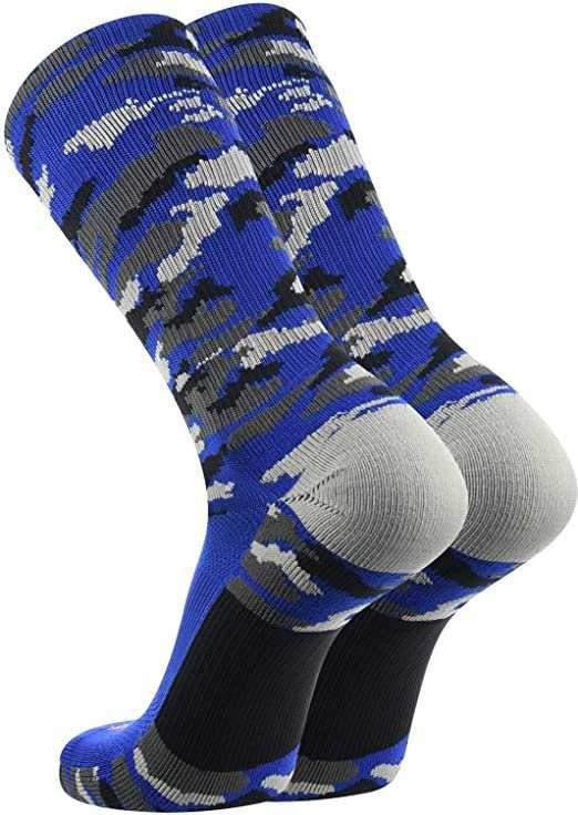 TCK Woodland Camo Crew Socks - Royal Camo - HIT a Double