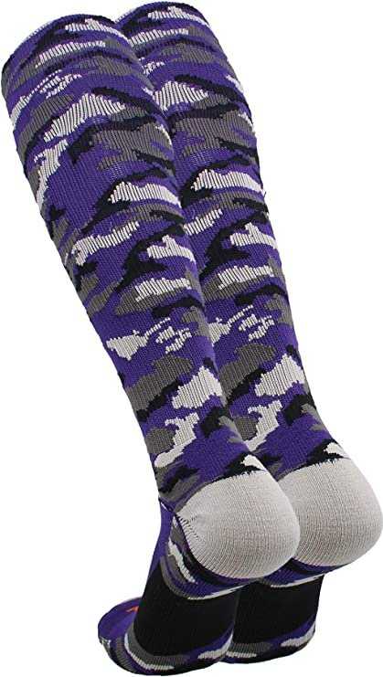 TCK Woodland Camo Knee High Socks - Purple Camo - HIT a Double