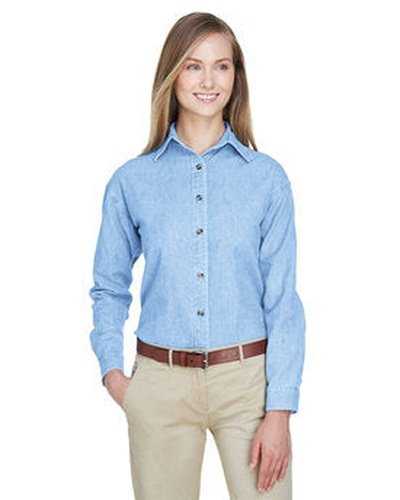 Ultraclub 8966 Ladies' Cypress Denim - Light Blue - HIT a Double