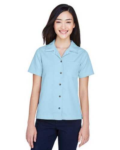 Ultraclub 8981 Ladies' Cabana Breeze Camp Shirt - Island Blue - HIT a Double
