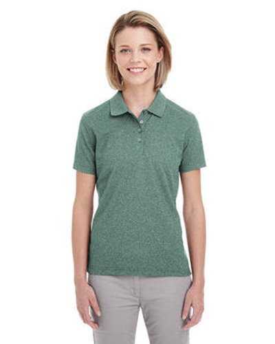 Ultraclub UC100W Ladies' Heathered Pique Polo - Forest Gren Heather - HIT a Double