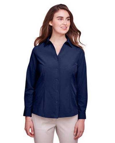 Ultraclub UC500W Ladies' Bradley Performance Woven Shirt - Navy - HIT a Double