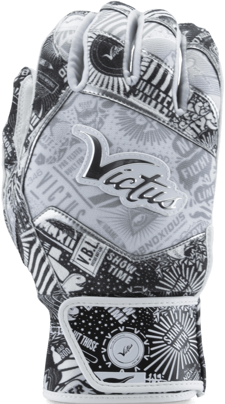 Victus NOX Batting Glove - White Silver - HIT a Double