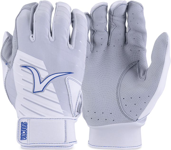 Victus Team Batting Glove - White Royal - HIT a Double