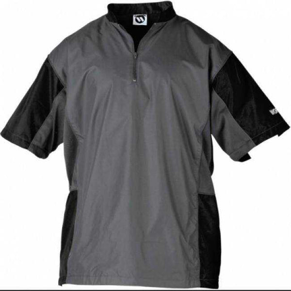 Worth Batting Jacket 1/2 Zip Short Sleeve - Charcoal Black - HIT a Double