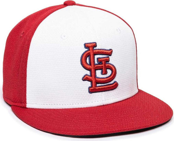 OC Sports MLB-400 MLB Mesh Baseball Cap - St Louis Cardinals Colorblock - HIT a Double - 1