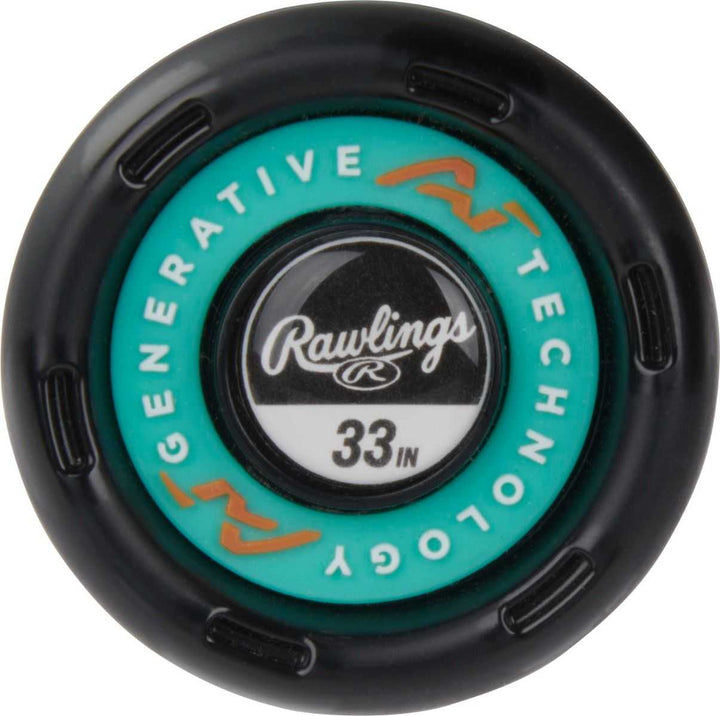 Rawlings 2024 Mach AI -3 BBCOR 2 5/8" Bat RBB4MC3 - Green - HIT a Double - 6